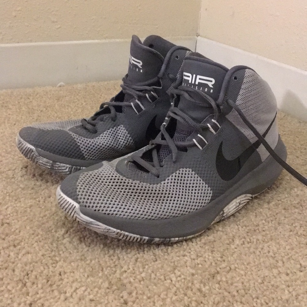 Nike Air Precision Basketball Shoes Gray